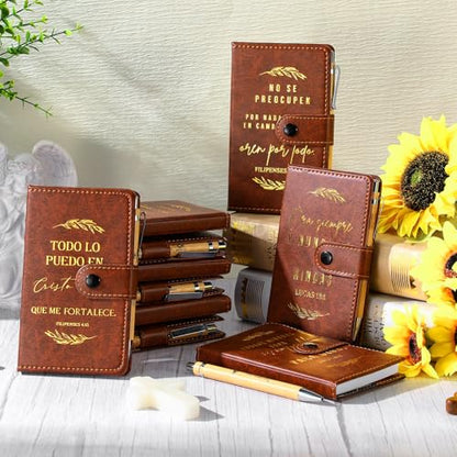 Spakon 20 Pcs Christian Prayer Journals with Pens, Spanish Leaves - style: Spanish Leaves