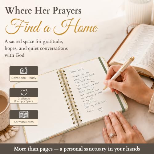 Hardcover Blank Christian Notebook – 140 Pages – Psalm 23:1 - color: Shepherd Floral