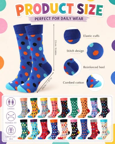 Vabean 36 Funny Men's Socks - color: Dot Pattern