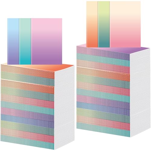 Handepo 100 Pack A5 Composition Notebooks 5"x8" Wide Ruled Notebook - color: Gradient Color, size: A5