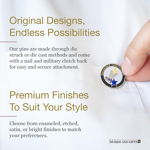 SHOP AWARDS AND GIFTS Service Recognition Lapel Pins - style: Exceeding Expectations (Pack of 18)