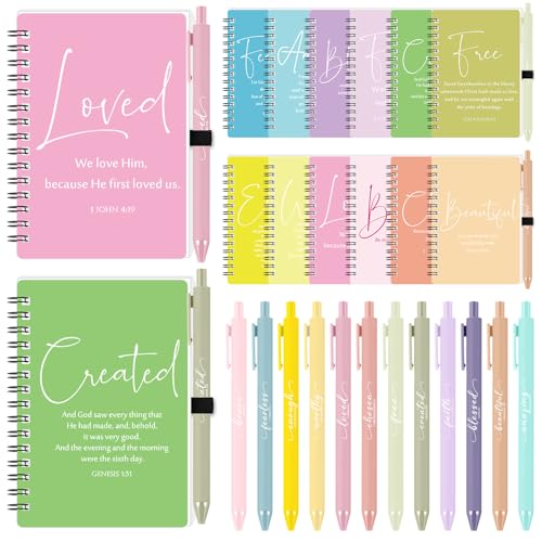 Kosiz 36 Sets Christian Gifts Bulk Prayer Journals Pens, Cute Color - color: Cute Color