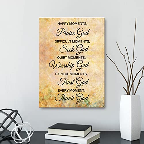 OTINGQD Happy Moments Praise God Wall Art,Christian Home Decor - color: Happy Moments