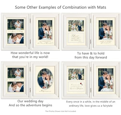 Wedding Frame, Wedding Gift for Couple, 7 Mats for 3.5x5, 4x6 & 5x7