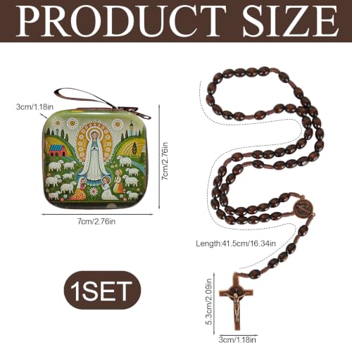 Catholic Rosary Beads, Rosarios Cross Pendant Decorative Prayer Box - color: Style-5