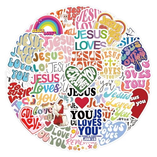 Jesus Faith Stickers Pink Bible Verse Decals for Christian Teen Adult 55PCS - color: Jesus