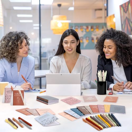 Mooliwe 96 Pcs Affirmation Notebooks Pens Bulk Gifts, Gratitude,Fresh - style: Fresh