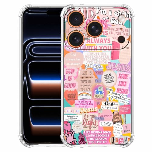 Case for iPhone 17 Pro Max with Christian Design,Jesus Bible Verse Christian Quotes Collage,Soft TPU Bumper Phone Cover for iPhone 17 Pro Max,#5 - color: Christian 5, size: iPhone 17 Pro Max