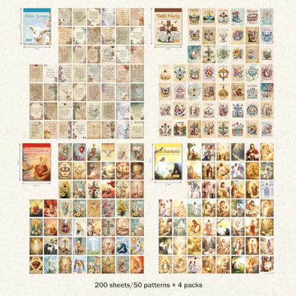 200 Sheets Christian Inspirational Bible Scripture Sticker Book - style: 4 Christianity