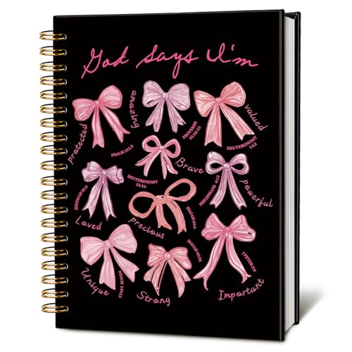 LIANGW God Says You Are Christian Bible Notebook Journal Gifts for Women - color: God Says I'm - Black