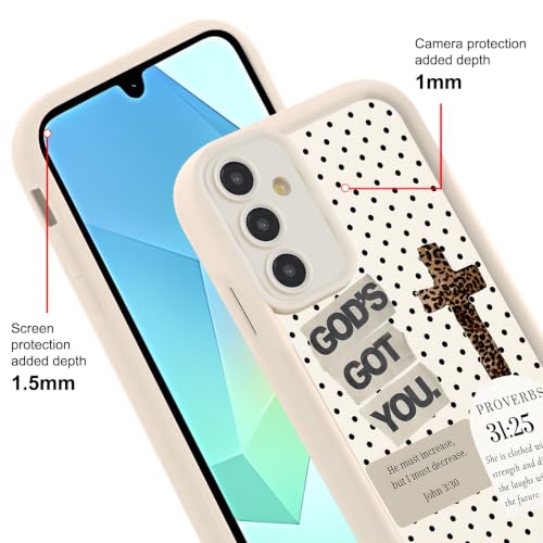 Christian Case for Samsung Galaxy S25 5G Jesus, God Aesthetic Cheetah Bible Verse Polka Dot Cross Pattern, Leopard Print Design Phone Cover, Soft TPU Protective Shell for Samsung S25 6,2" - color: Bible Verse