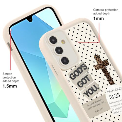 Christian Case for Samsung Galaxy S25 5G Jesus, God Aesthetic Cheetah Bible Verse Polka Dot Cross Pattern, Leopard Print Design Phone Cover, Soft TPU Protective Shell for Samsung S25 6,2" - color: Bible Verse