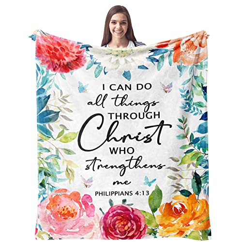 CUJUYO Christian Gifts for Women, Christian Birthday Gifts Blanket 50"x40" - size: 50"x40"