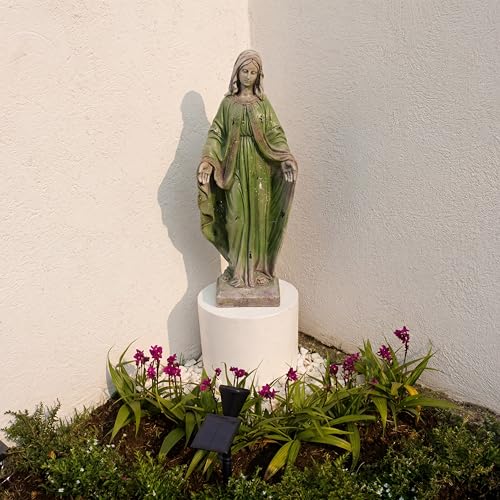 Virgin Mary Statue, 31.1'' H Outdoor Statue - color: Gray Green Virgin Mary(31.1 Inch)