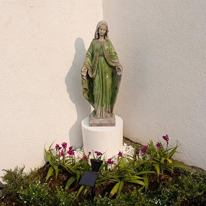 Virgin Mary Statue, 31.1'' H Outdoor Statue - color: Gray Green Virgin Mary(31.1 Inch)