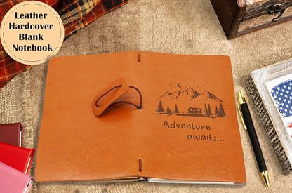 Adventure Awaits Journal-Congratulations Retirement Graduation World Traveler Gift-Adventure Begins Travel Memory Record for Camper and Enthusiast-Refillable Adventure Photo Diary Keepsake Notebook - style: Style52-adventure awaits