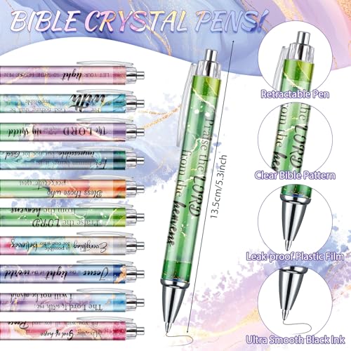 200 Pcs Christian Gift for Women Christian Accessories Include 50 Bible Verses Notebook 50 Church Bookmark 50 Ballpoint Pen Organza Bag Gift for Christmas Church Motivational (Marble) - style: Marble