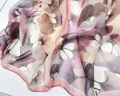 Pokeedioty Scarfs for Women Lightweight Fashion Scarves Elegant Floral Pattern Sheer Scarfs Sunscreen Shawls Wraps - color: P 0133