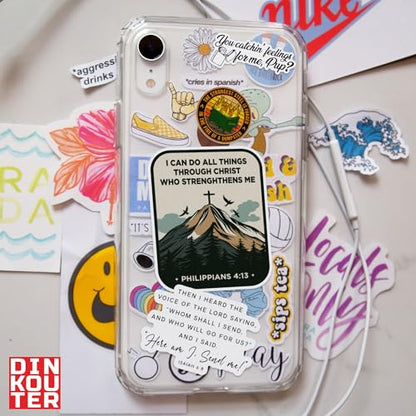 (3Pcs-3") I Can Do All Things Through Christ Who Strengthens Me Sticker Philippians 4 13 Christian Faith Waterproof Die-Cut Vinyl Sticker for Kindle Laptop Water Bottle Decal Gift for Her Him 3 Inches - size: 3x3"