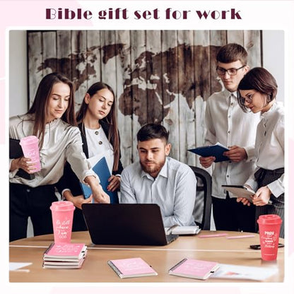 Skylety 12 Set Christian Gifts Bulk Scripture Cup Set, Pink Gradient - color: Pink Gradient