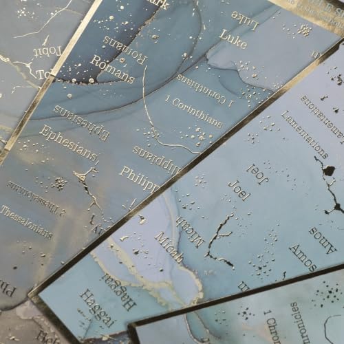 UPAFEXXI-Bible Tabs for Women and Men, 3D Gold Foil Embossed Lettering - color: Blue2