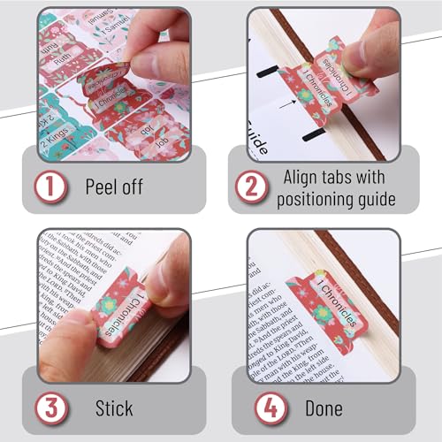 Mr. Pen- Bible Tabs, 120 pcs, Floral Design, Laminated Tabs for Women - color: Floral Design