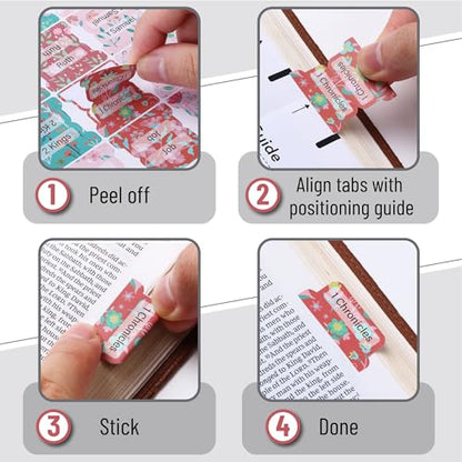 Mr. Pen- Bible Tabs, 120 pcs, Floral Design, Laminated Tabs for Women - color: Floral Design