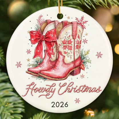 ZAGKOO Cowgirl Boot Ornament - Cowgirl Ornaments for Christmas Tree - color: Cowboy Boot
