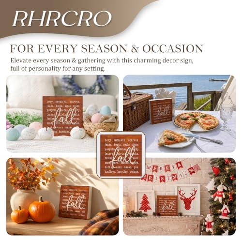 Christian Fall Decor Wooden Box Sign - color: Fall-5