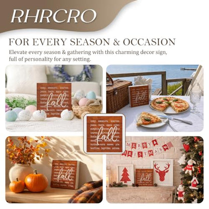 Christian Fall Decor Wooden Box Sign - color: Fall-5