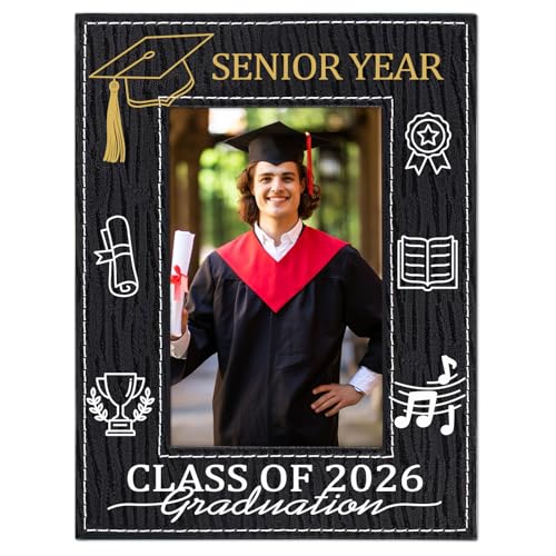 WaaHome Class of 2026 Graduation Picture Frame 4x6 - High School Graduation Gifts for Boys Girls Her Him - College Grad Gifts for Women Men 2026 Black Senior Grad Photo Frame Room Decor - color: 7-Graduation Senior 4x6