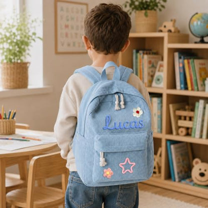 Personalized Backpack for Girls with Optional Lunch Bag & Pencil Case Set - color: Pink