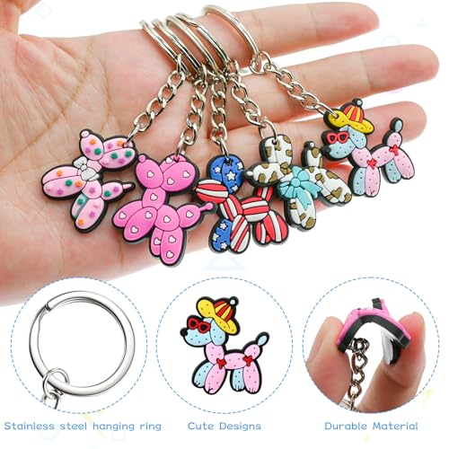 Cute Keychain Bulk,Cute Key Chain for Car Keys Purse Bag Rewards - color: Balloon Dog-30