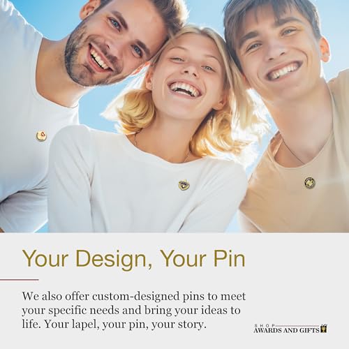 SHOP AWARDS AND GIFTS Service Recognition Lapel Pins - style: Recognition Awards, 12 Pack