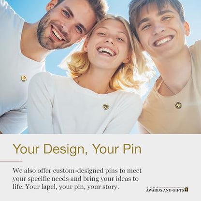 SHOP AWARDS AND GIFTS Service Recognition Lapel Pins - style: Service is Our Passion (Pack of 18)