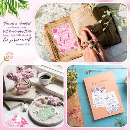 60 Pcs Faith Prayer Card for Women Bulk Christian Prayer Cards - color: Christian Women