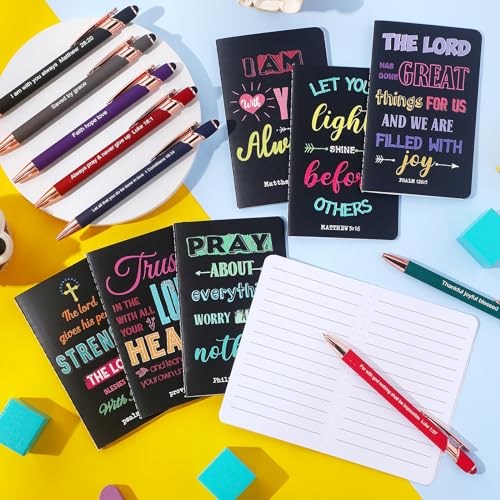 Funrous 32 Pcs Mini Notebooks with Pens Adults Party Favors, Prayer - style: Prayer