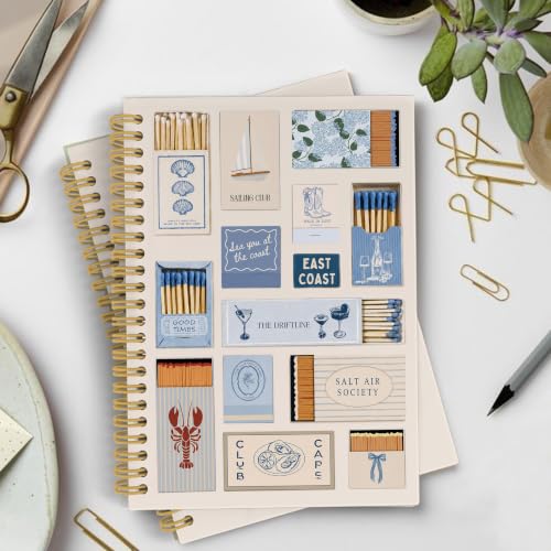 YLZlhb Coastal Beach Matchbox Spiral Notebook Journal 5.5x8.3 Inches - color: Coast