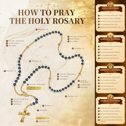 Catholic Rosary,Our Lady Of Guadalupe Centerpiece and Crucifix - color: Gold Tone