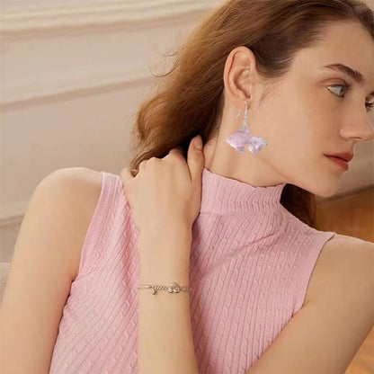 Anmpab Beach Funny Cute Goldfish Dangle Drop Earrings Lovely Resin Transparent Fish Earrings for Women - color: Pink