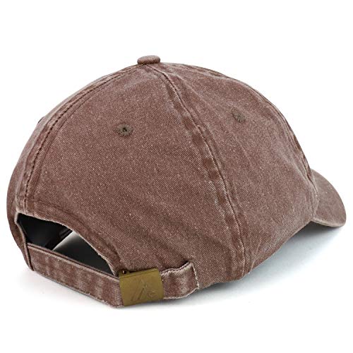 Trendy Apparel Shop Cross Embroidered Washed Cotton Adjustable Cap - color: Chocolate