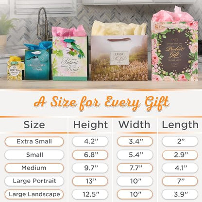 Christian Art Gifts Large Gift Bag for Mom with Card & Tissue, Gold - color: Best Mom/Multi, style: Large Landscape