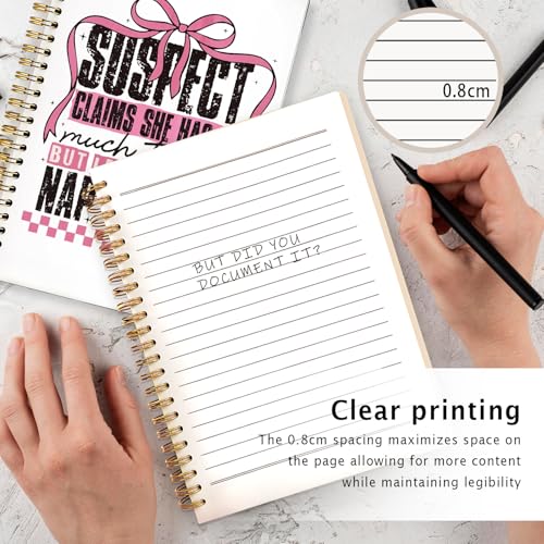 Retro Coquette Pink Bow Notebook, Trendy Preppy Checkered Journal, Preppy Aesthetic Notebooks for Women, Suspect Claims She Has So Much to Do Hardcover Spiral Notebooks 5.5x8.3 Inch - color: 05-Bible(01)