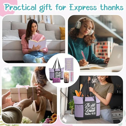 Shinylin 7 Pcs Christian Gift Set for Women Biblical Gifts Women Inspirational Presents Xmas Party Suit - color: Purple