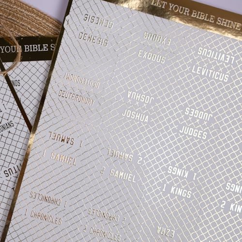 UPAFEXXI-Laminated Bible Tabs, Gold Foil Embossed Lettering(White) - color: White