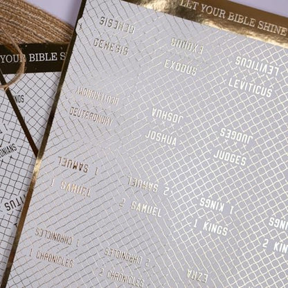 UPAFEXXI-Laminated Bible Tabs, Gold Foil Embossed Lettering(White) - color: White