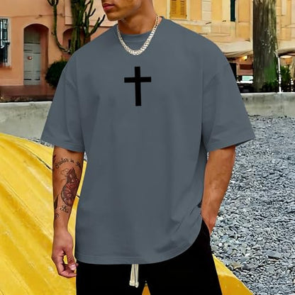 Mens Christian Bible Verse Shirts Dear Person Behind Me T Shirt Religious Jesus Inspirational Cross Graphic Tees - color: Dark Gray, size: Large