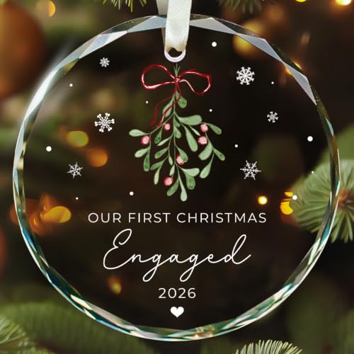 Engagement Gifts for Couples - Engaged Christmas Engagement Ornament 2026 - color: Engaged