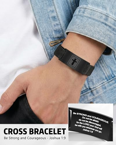PINKDODO Adjustable Cross Bracelet Confirmation Gifts for Teenager Teen Boys