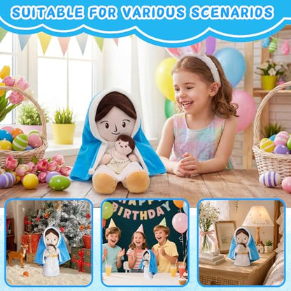 Yelakey Jesus Plush Virgin Mary Doll 11.8" Stuffed Religious Gift for Kids - color: 11.8inch/Virgin Mary and Jesus